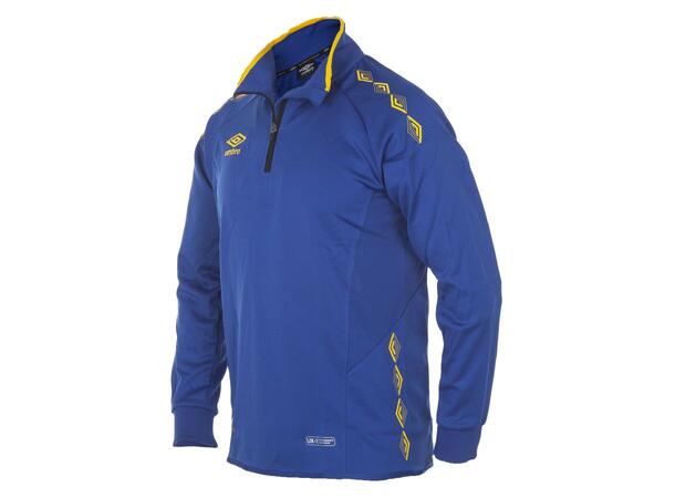 UMBRO UX-1 Half Zip Jr Blå/Gul 116 Träningströja med krage 